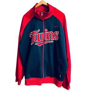 Nike Men's Size XL MLB Minnesota Twins Red and Blue Track Jacket